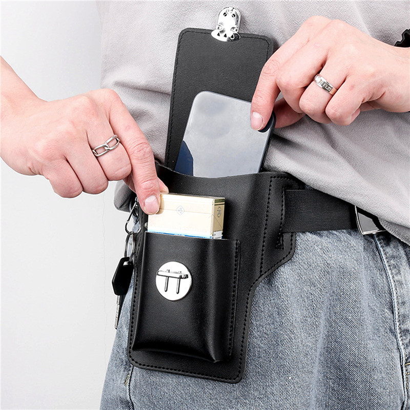 Men Accessories Box - Multifunctional Pu Leather Pack Phone Belt