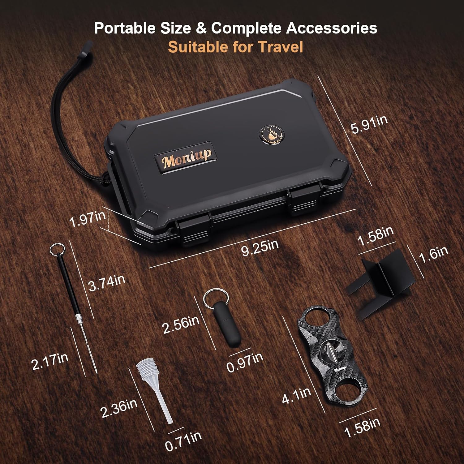 Portable Cigar Humidor Set wit - Cigar Cutter Set 리뷰 및 가격