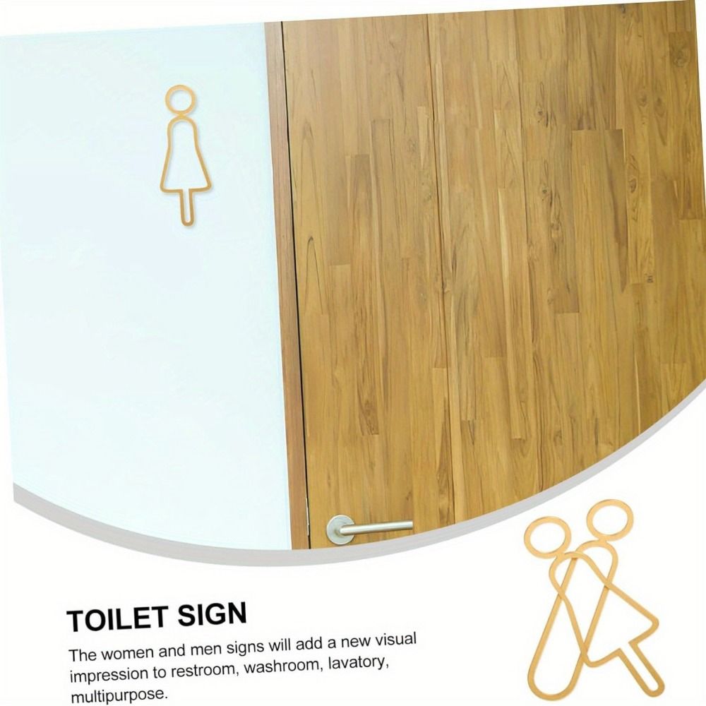 Acrylic Toilet Sign Sticker Me - Men Accessories Shop 리뷰 및 가격
