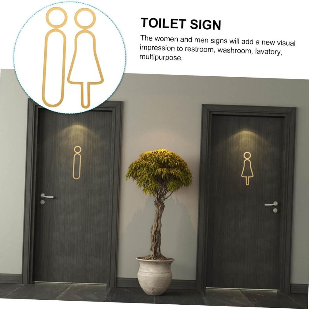 Acrylic Toilet Sign Sticker Me - Men Accessories Shop 리뷰 및 가격