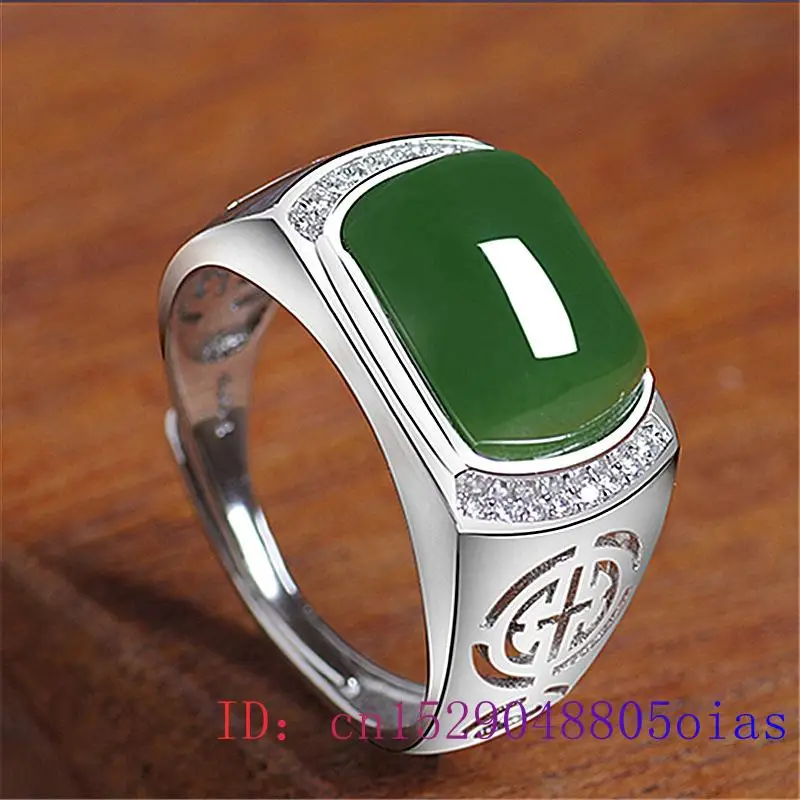 Green Jade Ring Gifts Fashion  - Men Accessories For Wedding 리뷰 및 가격