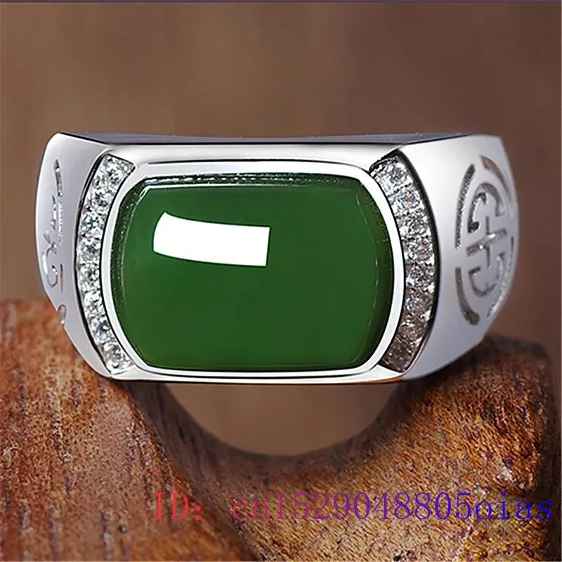 Green Jade Ring Gifts Fashion  - Men Accessories For Wedding 리뷰 및 가격