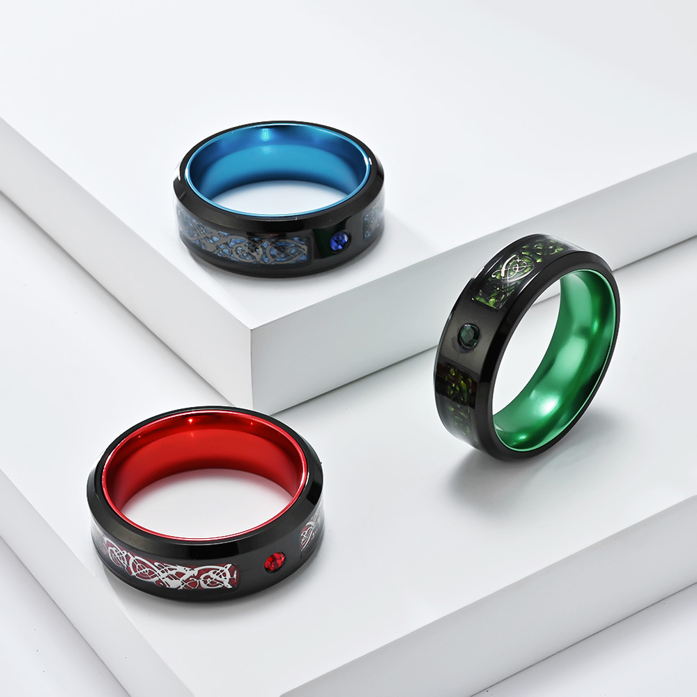 Dragon Ring Stainless Steel Ni - Men Accessories Shop 리뷰 및 가격