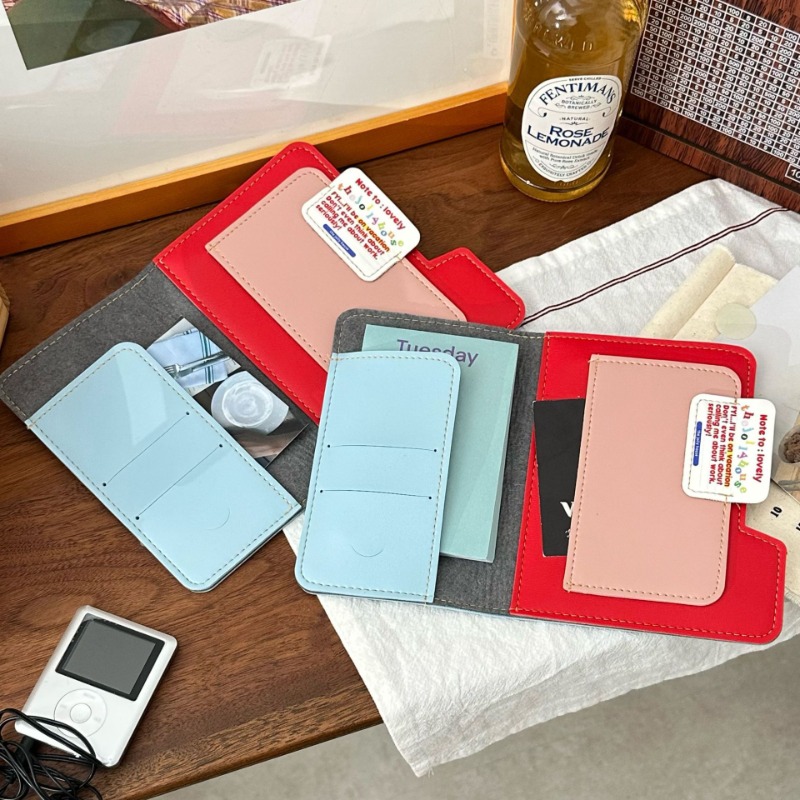Ins Color Block Passport Holde - Men Accessories Box 리뷰 및 가격