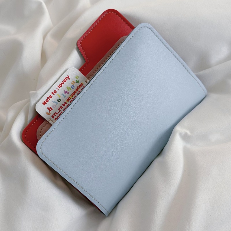 Ins Color Block Passport Holde - Men Accessories Box 리뷰 및 가격