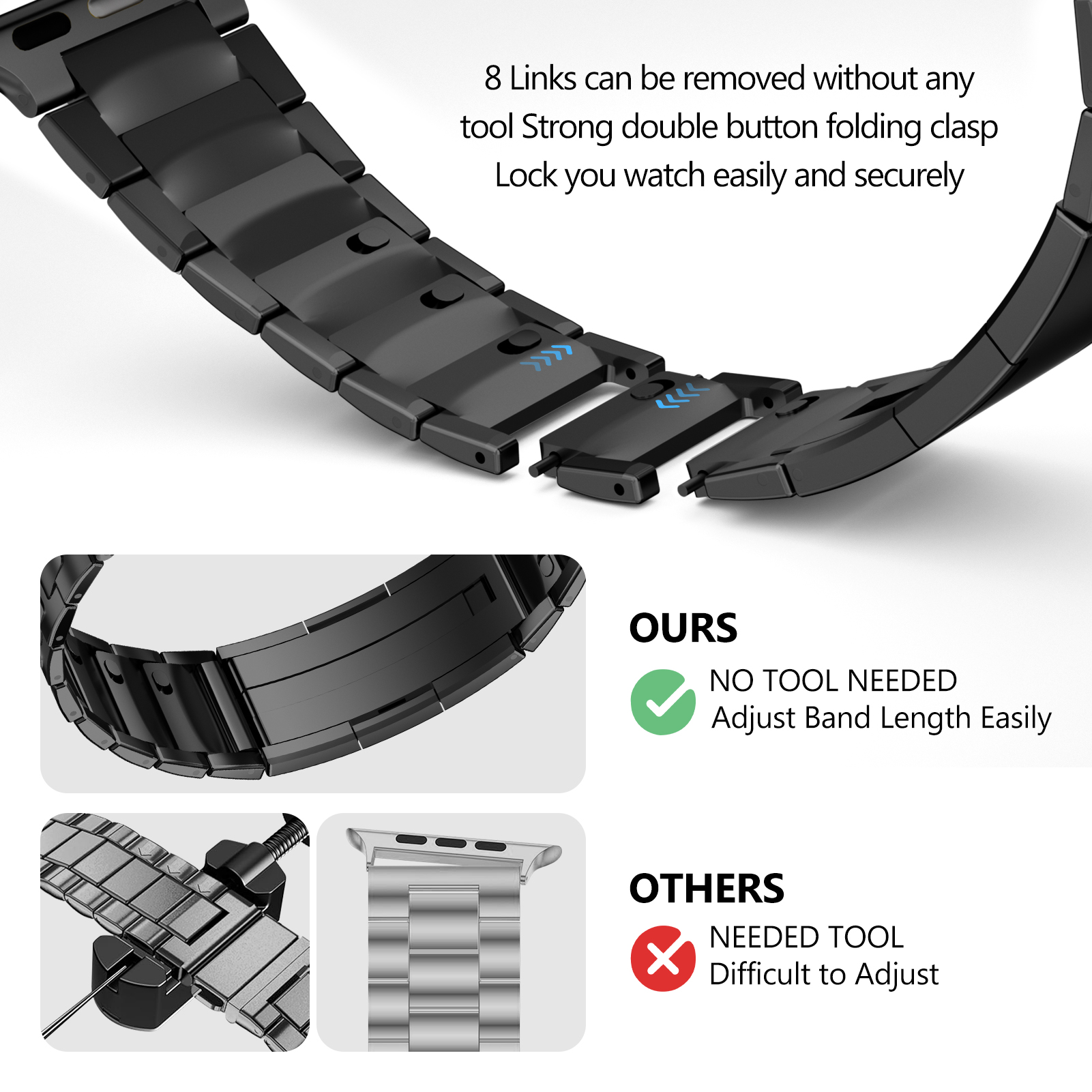 Stainless Steel straps For App - Men Accessories Website 리뷰 및 가격