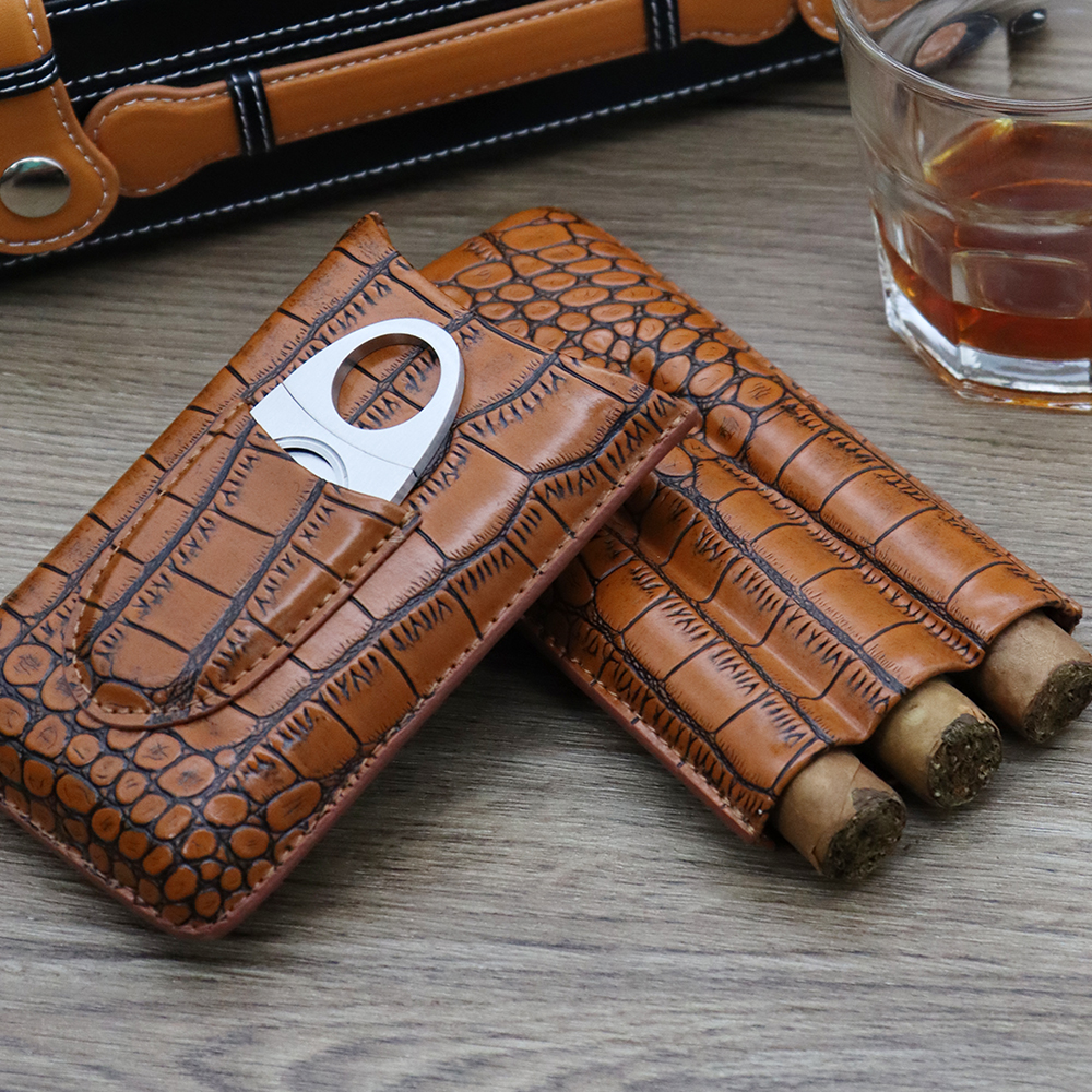 Cigar Travel Carrying Case, Co - Cigar Cutter Set 리뷰 및 가격
