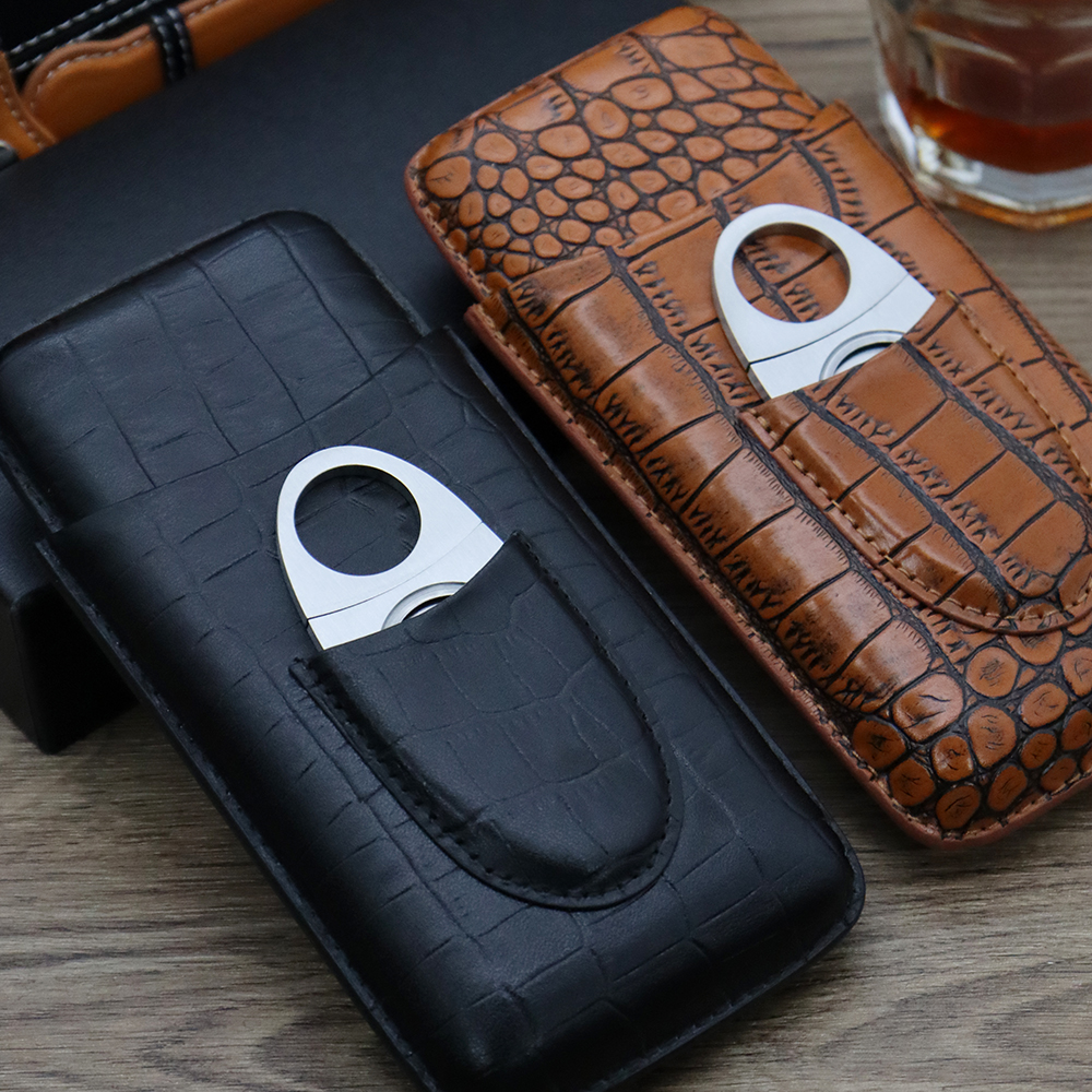 Cigar Travel Carrying Case, Co - Cigar Cutter Set 리뷰 및 가격