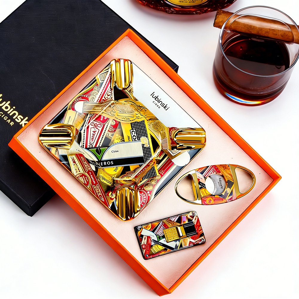 LUBINSKI Ceramic Cigar Ashtray - Cigar Cutter Set 리뷰 및 가격
