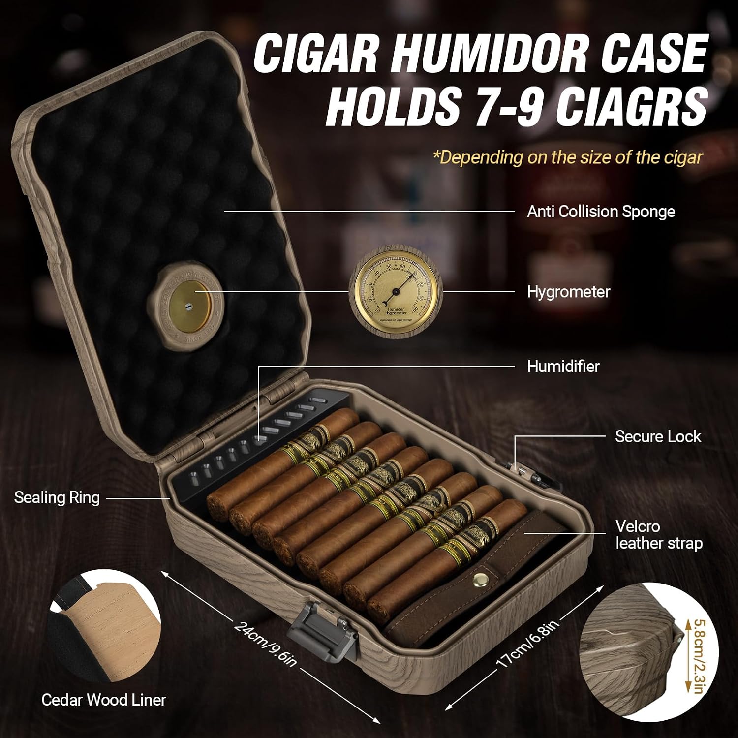 Travel Cigar Humidor Case - Ce - Cigar Cutter Set 리뷰 및 가격