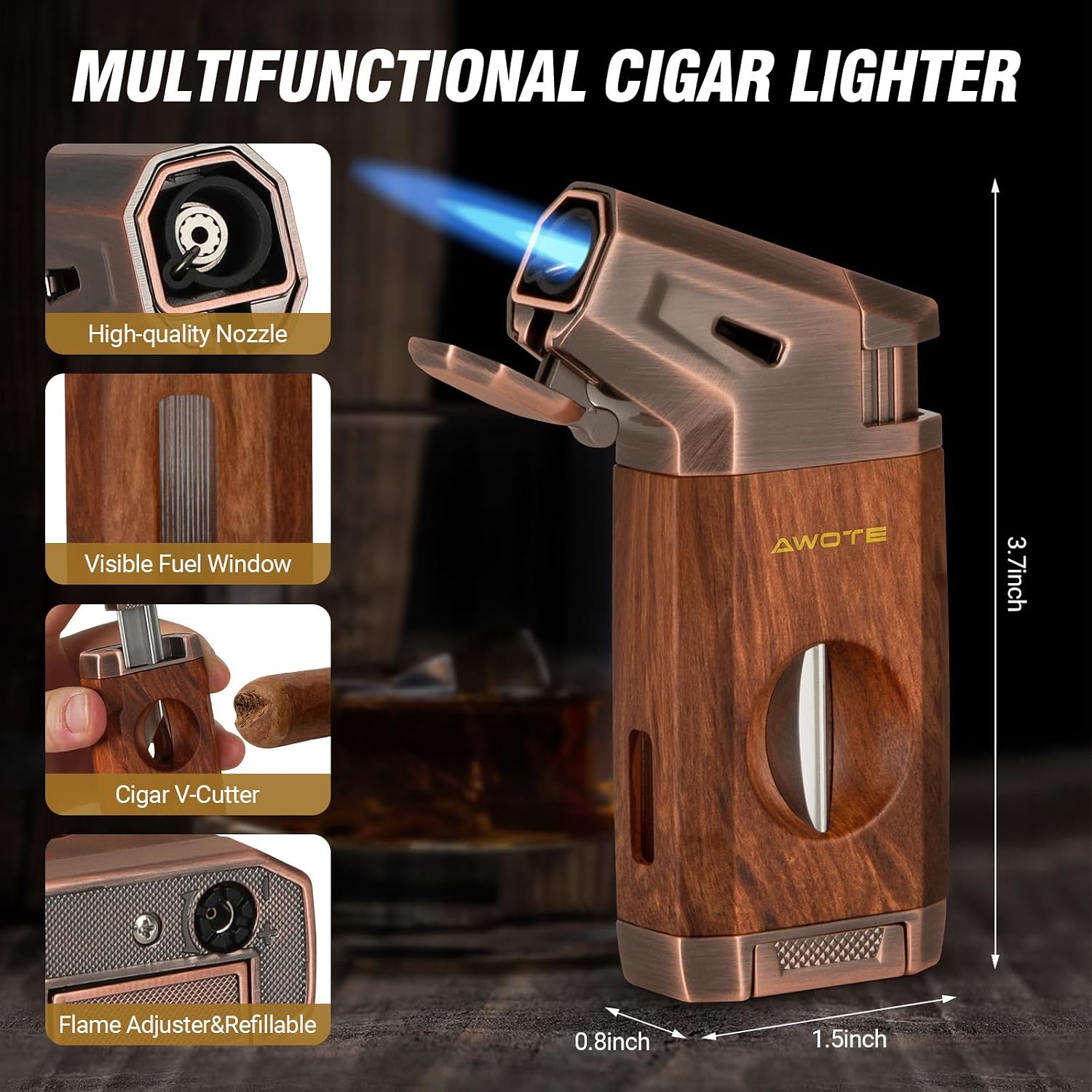 Travel Cigar Humidor Case - Ce - Cigar Cutter Set 리뷰 및 가격