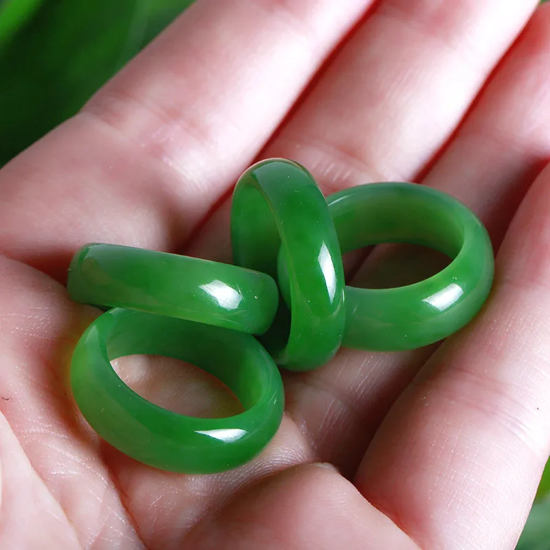 Natural Green Hetian Jade Ring - Men Accessories For Wedding 리뷰 및 가격